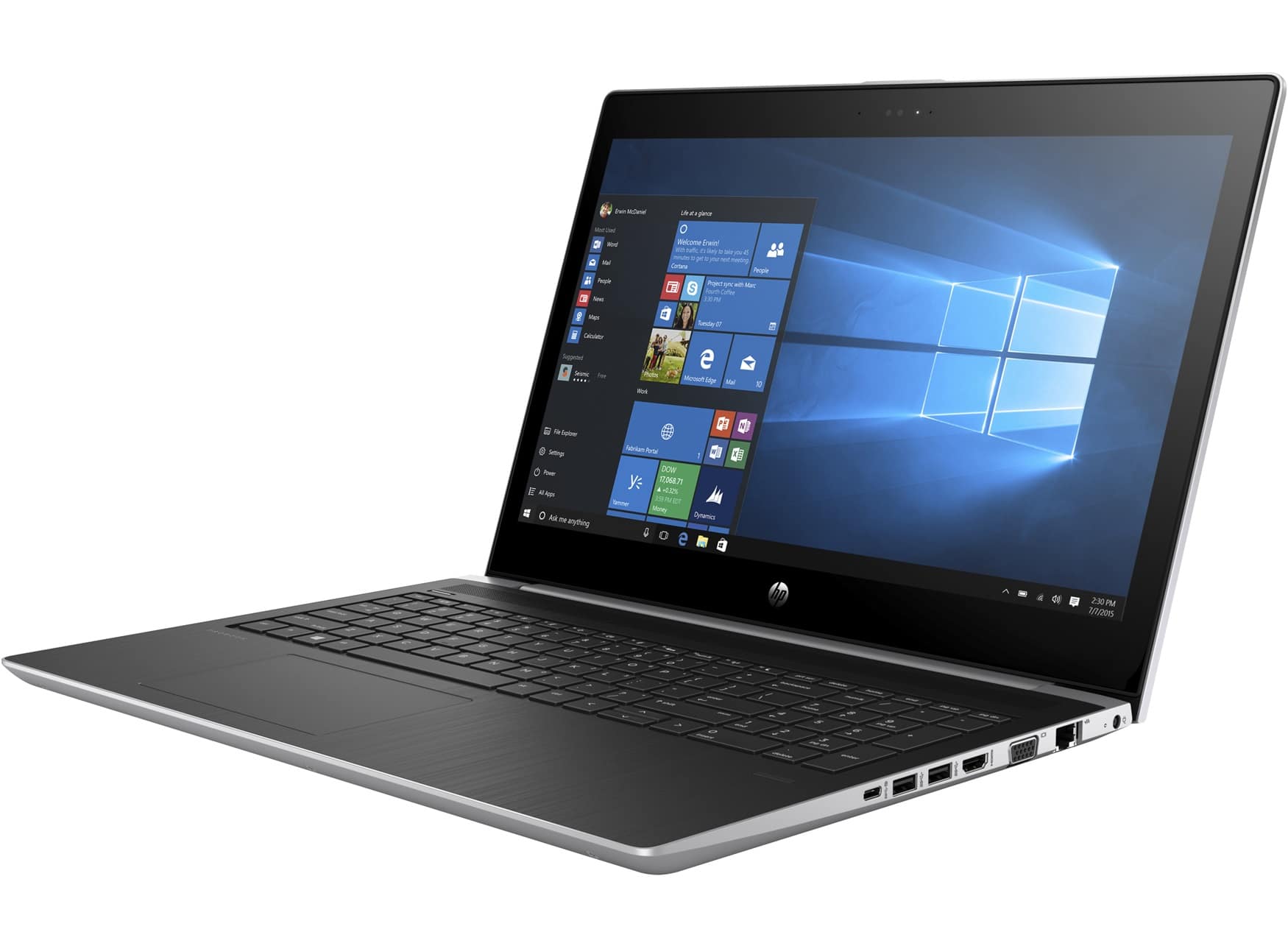 HP ProBook 450 G5 vue 3 quart droit